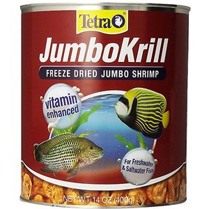 Tetra JumboKrill Freeze-Dried Shrimp Freshwater & Saltwater Fish Treats, 14-oz jar