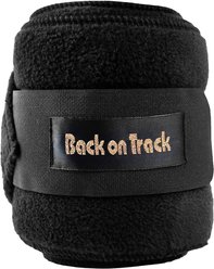Back on Track Polo Fleece Horse Leg Wraps, Black, 9-ft slide 2 of 5
