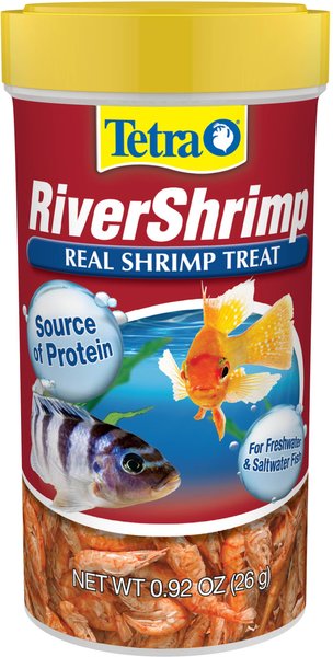 TETRA RiverShrimp Sun Dried Krill Freshwater & Saltwater Fish Treats,  .92-oz jar 