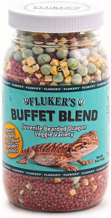 FLUKER'S Buffet Blend Veggie Variety Juvenile Bearded Dragon Food, 5-oz ...