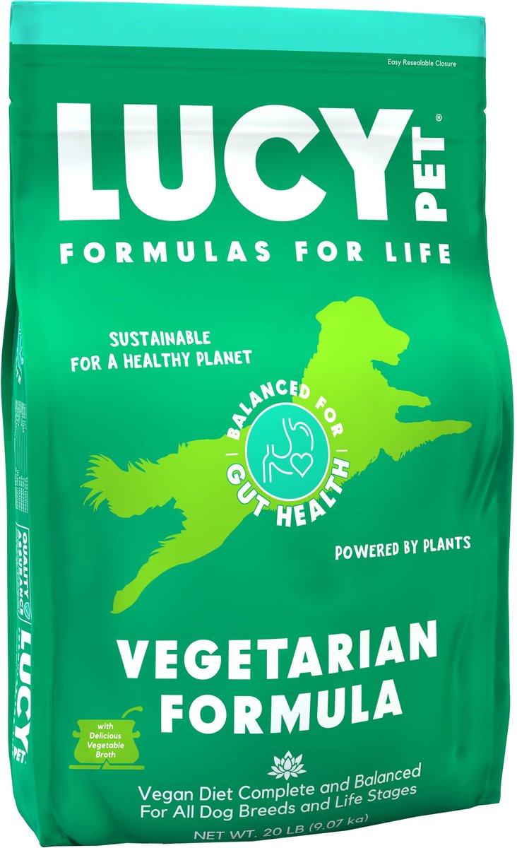 LUCY PET PRODUCTS Vegetarian Formula Dry Dog Food, 20lb bag
