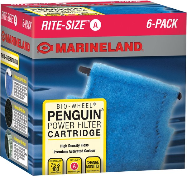 Marineland Bio-Wheel Penguin Rite-Size A Filter Cartridge, 6 count slide 1 of 6