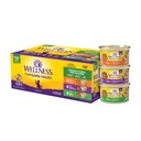 Wellness Complete Health Chicken & Turkey Pate Favorites Variety Pack Grain-Free Wet Cat Food, 3-oz can, case of 12