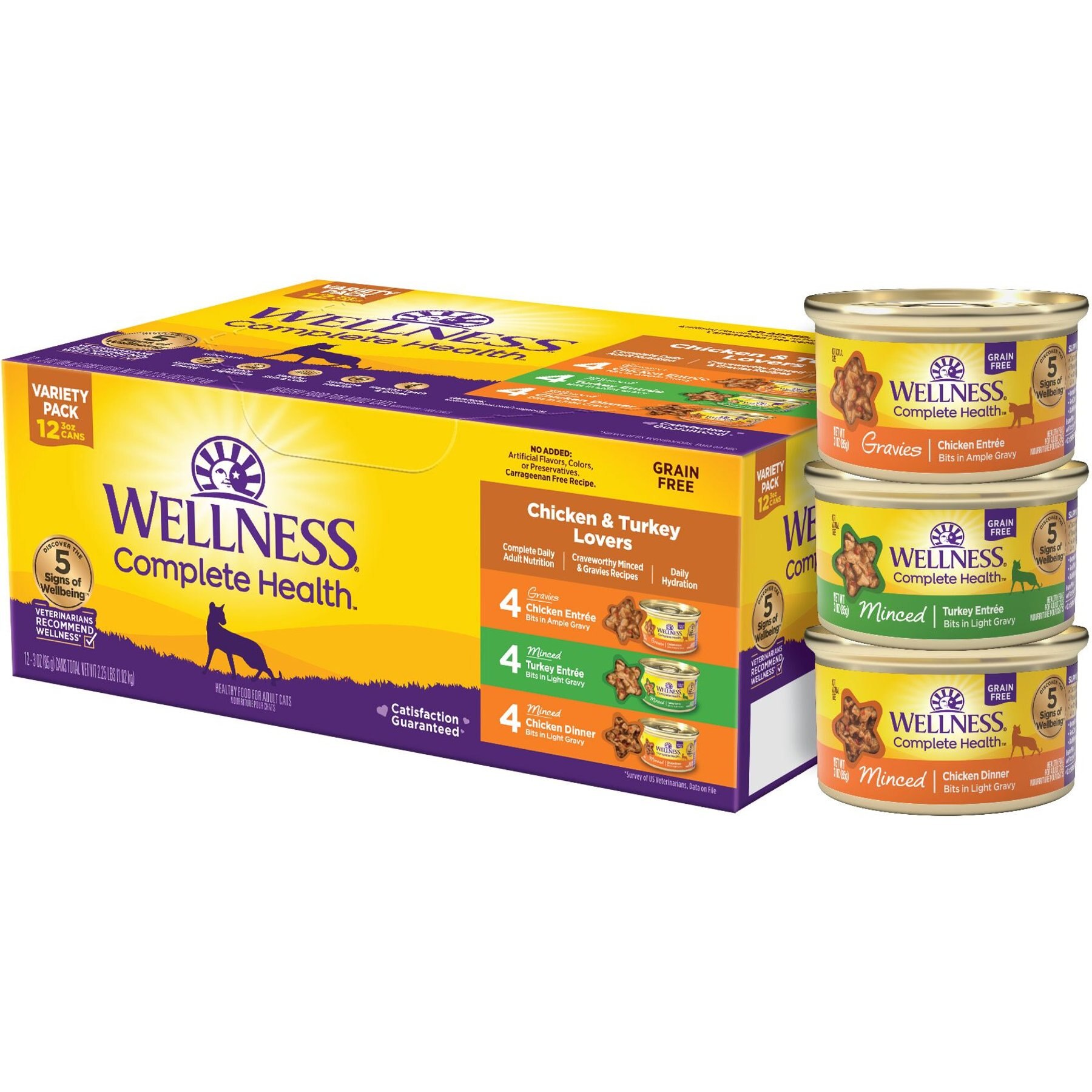 WELLNESS Complete Health Chicken & Turkey Lovers Gravies & Minced ...