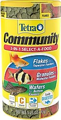 Tetra Community Select-A-Food Tropical Fish Food, 3.25-oz jar