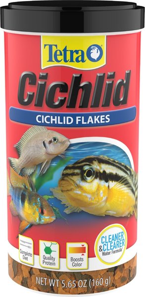 Tetra Cichlid Floating Pellets Fish Food Medium Large Cichlids 6 Ounce 2  Pack