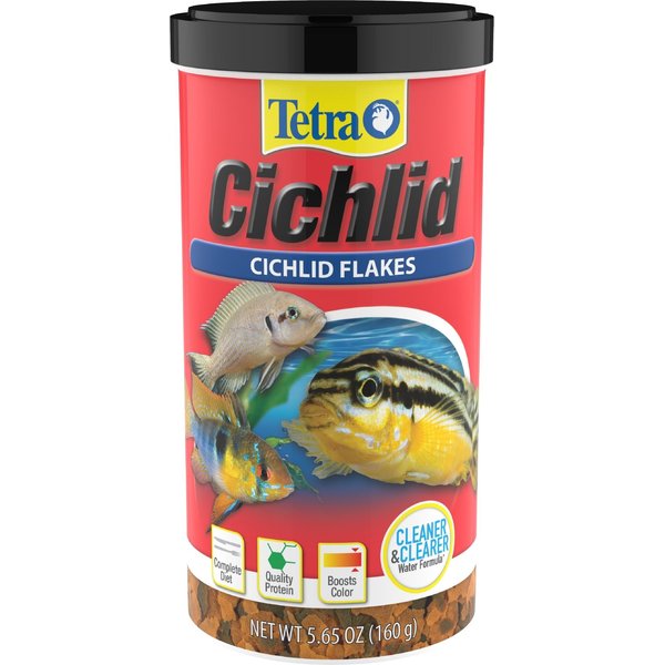 TETRA Cichlid Flakes Cichlid Fish Food, 5.65-oz jar 