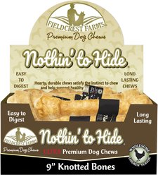 Fieldcrest Farms Nothin' to Hide Ultra Knotted Chicken 9-in Dog Chew