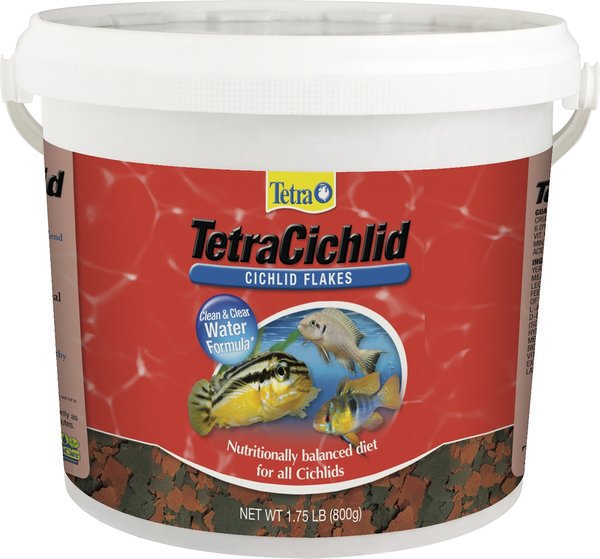 Tetra Cichlid Flakes Cichlid Fish Food, 1.75-lb bucket slide 1 of 8