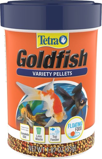 TetraFin Floating Variety Pellets Goldfish Food, 1.87-oz jar