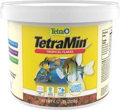 TetraMin Tropical Flakes Fish Food, 4.52-lb bucket