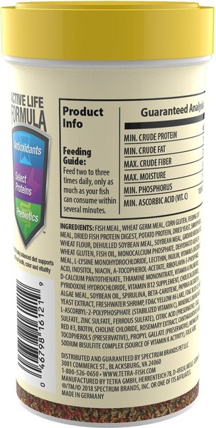 Aqueon Tropical Granules Fish Food – 3,25 Oz (92 G), Langsam Sinkendes Granulat Für Tropische Fische