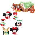 Disney Holiday Mickey & Minnie Mouse Gingerbread House Hide & Seek Puzzle + Holiday Mickey Mouse & Friends 2-in-1 Tearable Plush & TPR Squeaky Dog Toy, 6 count, Medium/Large