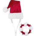 Frisco Holiday Dog & Cat Santa Hat + Jingle Bells Dog & Cat Holiday Collar with Bells, X-Small/Small