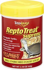 Tetrafauna ReptoTreat Supreme Krill Enriched Sticks Turtle, Newt & Frog Treats, 2.18-oz jar