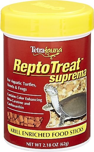 Tetrafauna ReptoTreat Supreme Krill Enriched Sticks Turtle, Newt & Frog Treats, 2.18-oz jar