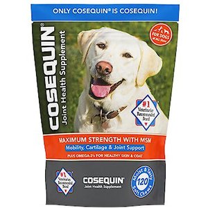 Nutramax Cosequin Soft Chews with Glucosamine, Chondroitin, MSM, & Omega-3's Joint Health Supplement for Dogs