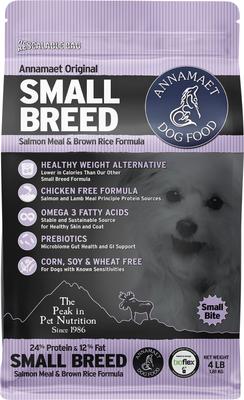 Annamaet Original Small Breed Salmon Formula Dry Dog Food, 4-lb bag