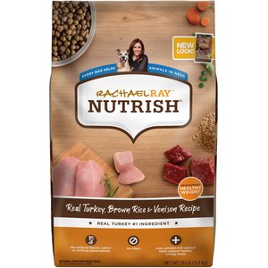 Rachael Ray Nutrish Real Turkey, Brown Rice & Venison Recipe Dry Dog Food, 26-lb bag