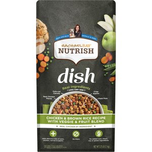 Rachael Ray Nutrish Dish Natural Chicken & Brown Rice Recipe with Veggies & Fruit Dry Dog Food, 3.75-lb bag
