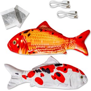 Petisle Floppy Fish Cat Toy - Flopping Fish Toy, Catnip, Spare