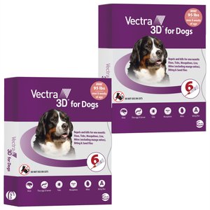 Vectra 3D Flea & Tick Control for Dogs over 95lbs, 12 Doses (12-mos. supply)