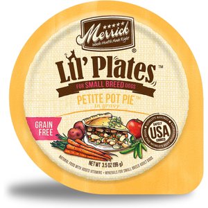 Merrick Lil' Plates Grain-Free Small Breed Wet Dog Food Petite Pot Pie, 3.5-oz tub, case of 12