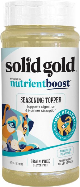 SOLID GOLD Nutrientboost Gut Health Pumpkin Flavor Dog Food Topper