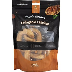 Discontinued - RUSTIC KITCHEN Collagen Pretzel Chicken Flavored Dog Treat, 3 count - Chewy.com