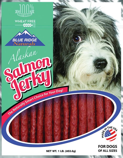 Blue Ridge Naturals Alaskan Salmon Jerky Dog Treats, 1-lb bag slide 1 of 6