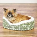 MidWest QuietTime Defender Orthopedic Bolster Cat & Dog Bed w/ Removable Cover, Green, 20-in