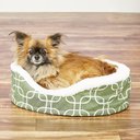 MidWest QuietTime Defender Orthopedic Bolster Cat & Dog Bed with Removable Cover, Green, 20-in
