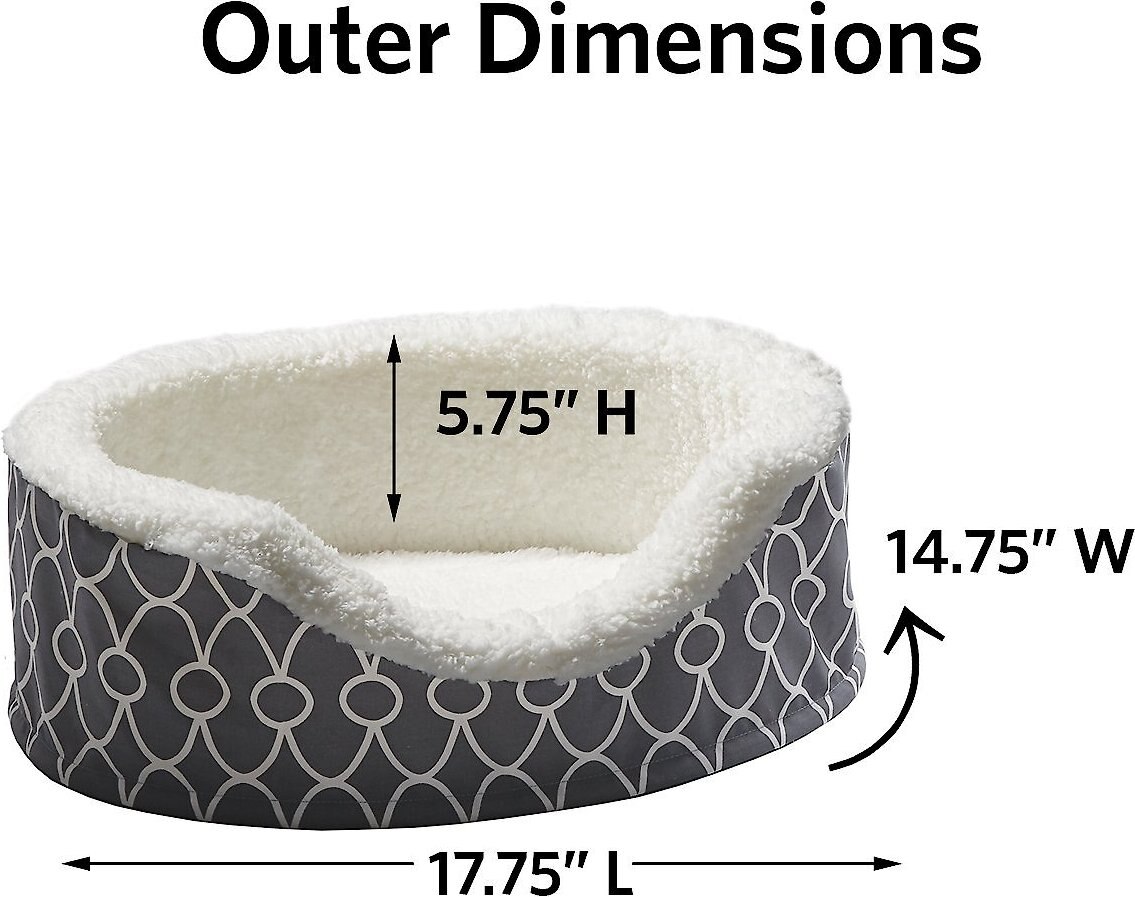 MIDWEST QuietTime Defender Orthopedic Bolster Cat & Dog Bed with