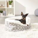 MidWest QuietTime Defender Orthopedic Bolster Cat & Dog Bed with Removable Cover, Gray, 22-in