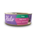 Halo Turkey & Giblets Recipe Pate Grain-Free Indoor Cat Canned Cat Food, 5.5-oz, case of 12
