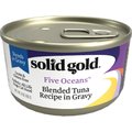 Solid Gold Five Oceans Shreds with Real Tuna Recipe in Gravy Grain-Free Canned Cat Food, 6-oz, case of 8