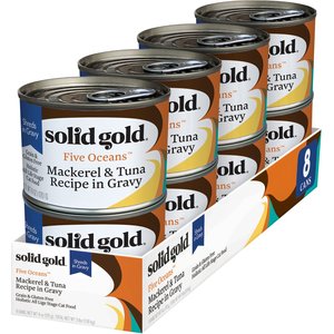 SOLID GOLD Five Oceans Shreds with Real Tuna Recipe in Gravy Grain