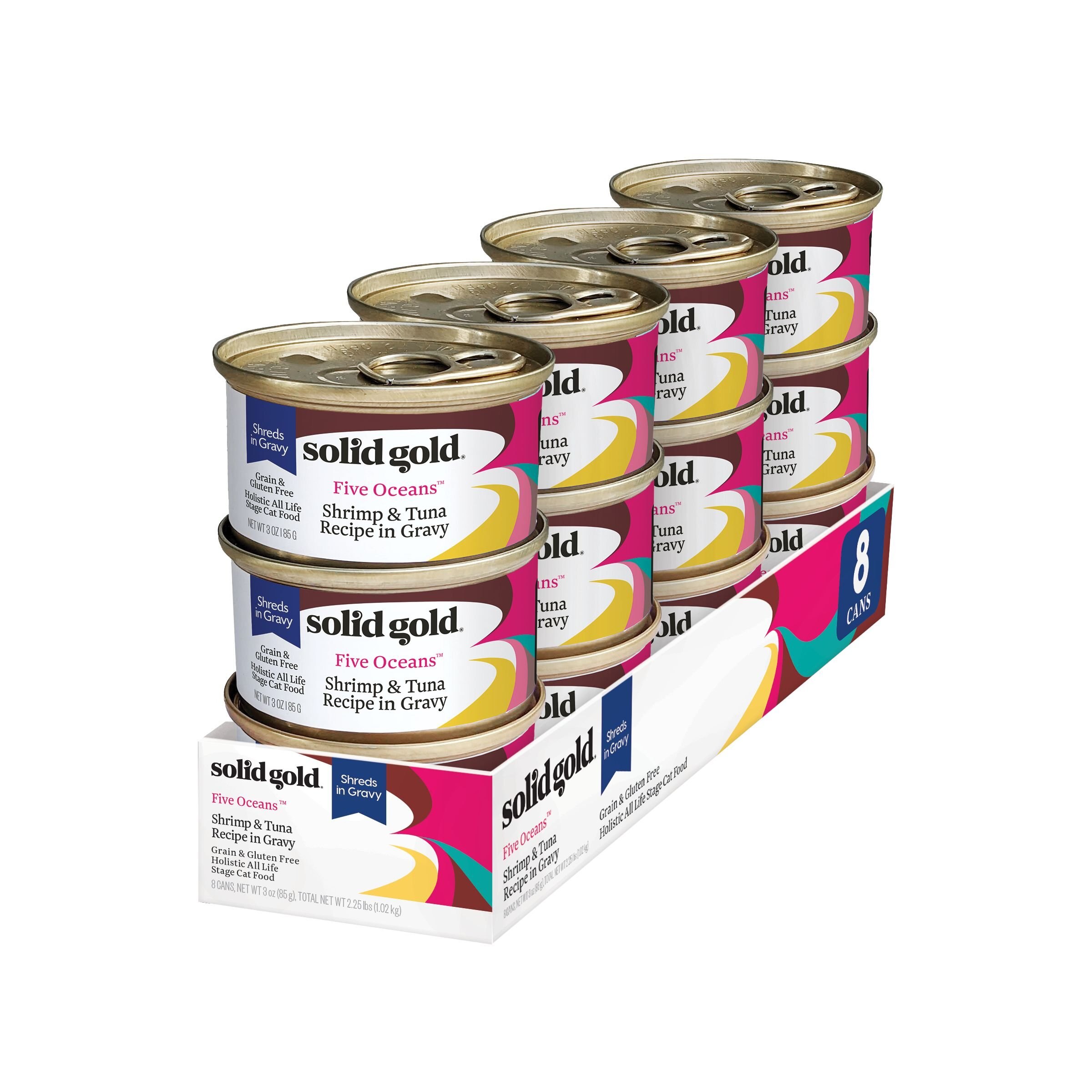 SOLID GOLD Five Oceans Shrimp & Tuna Recipe in Gravy GrainFree Canned