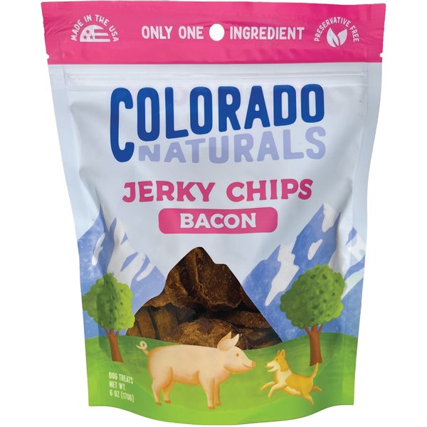 COLORADO NATURALS Bacon Jerky Dog Treats, 6oz bag
