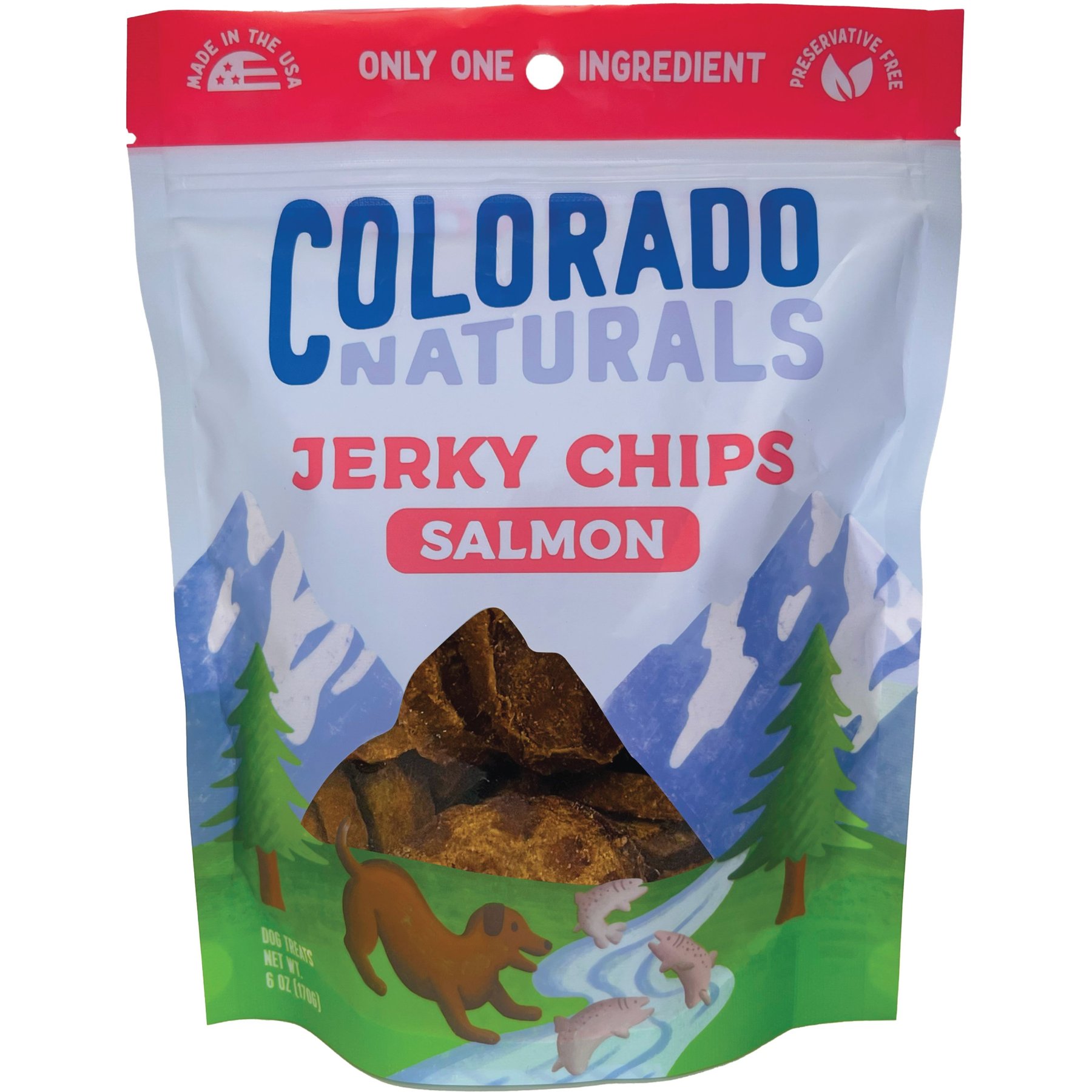 COLORADO NATURALS Salmon Jerky Dog Treats, 6oz bag