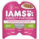 Iams Perfect Portions Sensitive Digestion & Skin Adult Turkey Recipe Grain-Free Pate Wet Cat Food, 2.6-oz, case of 24 twin packs