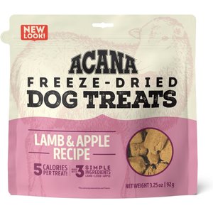ACANA Singles Lamb & Apple Formula Grain-Free Freeze-Dried Dog Treats, 3.25-oz bag