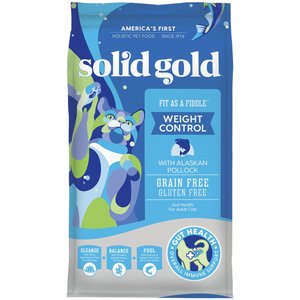 Solid Gold Fit as a Fiddle Weight Control with Alaskan Pollock Grain-Free Adult Dry Cat Food, 3-lb bag