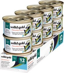 Solid Gold Flavorful Feast in Gravy with Real Tuna & Sardine Grain-Free Canned Cat Food, 3-oz, case of 12