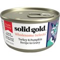 Solid Gold Wholesome Selects with Real Turkey & Pumpkin Recipe in Gravy Grain-Free Canned Cat Food, 3-oz, case of 12