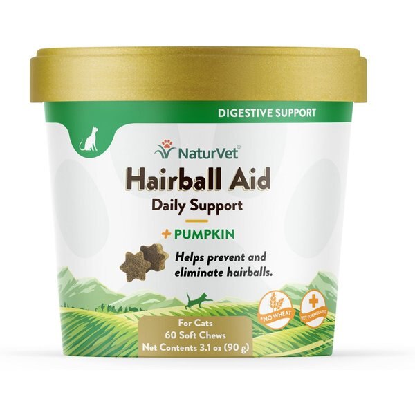 VET'S BEST Chewable Tablets Hairball Control Supplement for Cats, 60 count