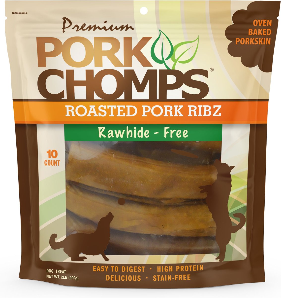 PREMIUM PORK CHOMPS Roasted Pork Ribz Dog Treats 10 count Chewy