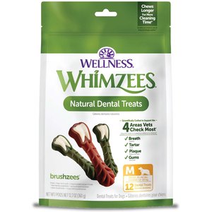 WHIMZEES Brushzees Grain Free Natural Daily Dental Dog Treats