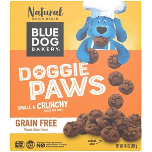 Blue Dog Bakery Grain-Free Paws Peanut Butter & Molasses Flavor Dog Treats, 14.4-oz box