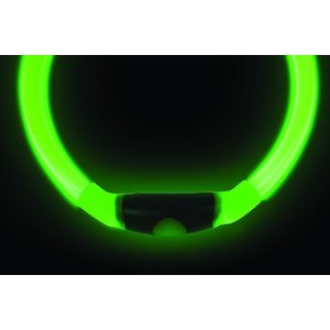 Nite Ize NiteHowl LED Safety Necklace Dog Collar, Green, 12 to 27-in neck, 3/10-in wide